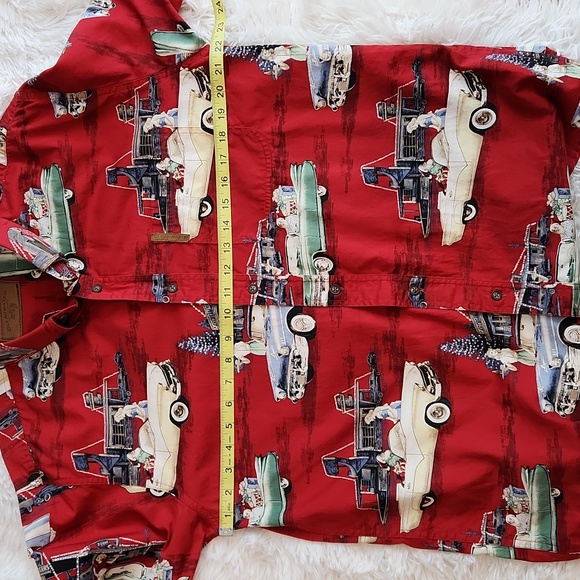 Christmas Clearwater Outfitters Vintage Santa Classic Car 1990s Cotton Shirt Y2K - Picture 8 of 12